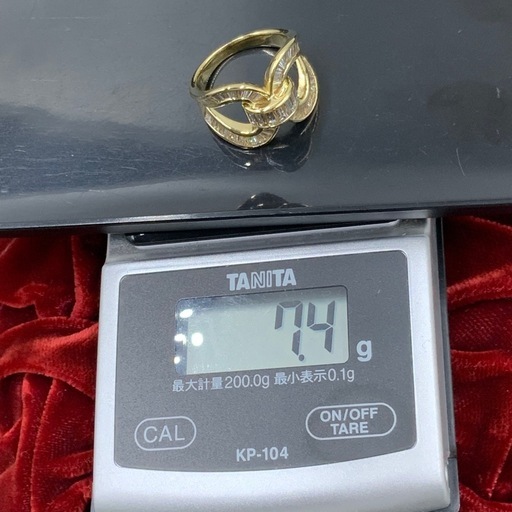 K18 ダイヤ　デザインリング　7.4g 約12.5号　1.54ct