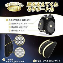 全国発送のみ可】チチロバ背もたれ クッション ランバーサポート 通気性 ゲルクッション 冷感 腰枕 背中 腰 椅子 車 運転用 オフィス ゴムバンド付き　業者歓迎　転売OK　倒産品　まとめ売り　ネット商材　アマゾン引き上げ商品　メルカリ　副業の画像