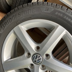 VW16インチホイールセット BS 205/55/R16 1シーズン使用の画像