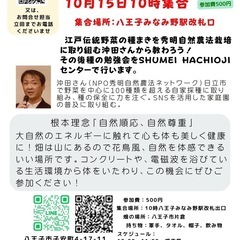 江戸野菜、自然農法の種を蒔こう！