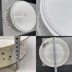 P419　NARUMI　ナルミ 幸せを呼ぶ象 サラダボウル ボーンチャイナ 22cm　大皿　中皿　ボウルの画像