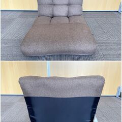 美品！ニトリ 肉厚クッション 座椅子 ポケットコイル ロダ ブラウン 幅55cm 14段階 リクライニング 一人掛け コンパクト ゆったり幅広座面 Sの画像