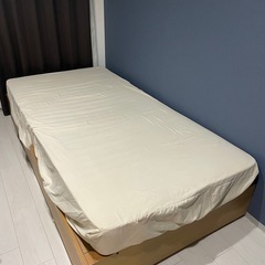 [廃盤品]無印良品　収納ベッド　シングル　オーク材の画像