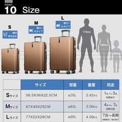 キャリーケースTSAロック機内持ち込みサイズの画像