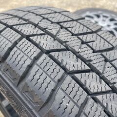 ④ 165/65R14 東北6県無料配送対応‼️爆安‼️最終値下げ‼️超超超バリ溝❗ 国産ダンロップ WM03❗ アルミ付き 国産 タイヤ !!　スタッドレスの画像