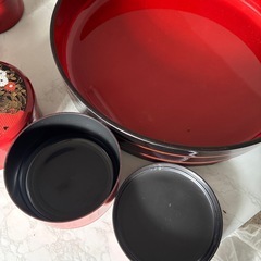 新品未使用　おひつ　一人前おひつ　丸重箱　蓋付き　5個セットの画像