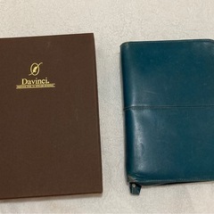 手帳カバー　Davinci 中古　ジッパー式の画像