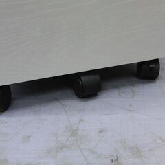 ニトリ デスクワゴン 幅40×奥行57.5×高さ59.5cm 袖机 キャスター付き 白×黒 サーヤ 札幌 手稲の画像