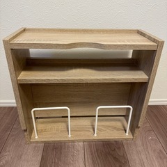 【美品】WiFi ルーター収納 ケーブルボックス 収納 オークの画像