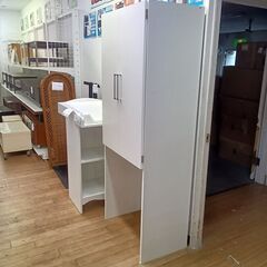 ★リユースのサカイつくば店★TK6783  収納棚 ホワイト H180×D45×W68 クリーニング済みの画像