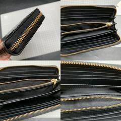 P337　定価35万　新品 クロコダイル ラウンドファスナー 長財布 ワニ革 本革 ブラック 木箱入り 最高級 貴重 本物 大容量 ブラック黒　メンズレディースの画像