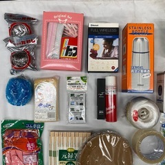 【未使用】日用品/生活雑貨まとめ スポンジ　水筒　イヤホン他の画像
