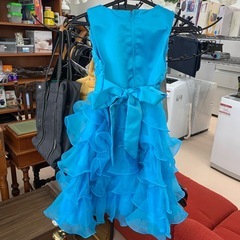 美原店　子供用 ドレス 女の子 130㎝ ブルー 発表会　お誕生会の画像