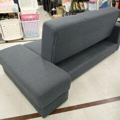 NITORI 引出し収納付き ソファベッド マルチファンクショナル3 グレー系 スツール付き ニトリ ソファーベッド ソファ 長椅子 ソファー 苫小牧西店の画像