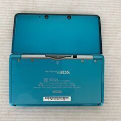 【Nintendo】 ニンテンドー 3DS CTR-001 動作確認済み アクアブルー 任天堂 家庭用 ゲーム アダプター付き A0584の画像