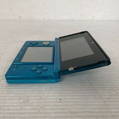 【Nintendo】 ニンテンドー 3DS CTR-001 動作確認済み アクアブルー 任天堂 家庭用 ゲーム アダプター付き A0584の画像
