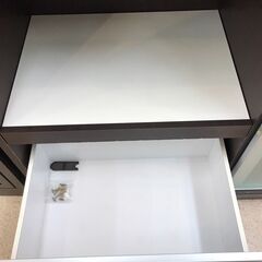 【ジャングルジャングル岩出店】【B154】スライド食器棚  ブラウン  幅122cm×奥行48cm×高さ202cm 和歌山 岩出市 紀の川市 海南市の画像