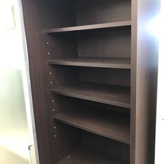 【ジャングルジャングル岩出店】【B154】スライド食器棚  ブラウン  幅122cm×奥行48cm×高さ202cm 和歌山 岩出市 紀の川市 海南市の画像