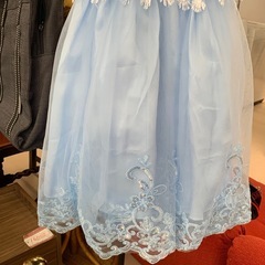 美原店 子供用 女の子 ドレス 水色 130㎝ 発表会　お誕生会の画像
