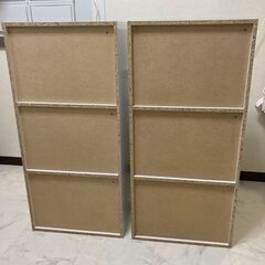 白い木目調のカラーボックス　2個の画像
