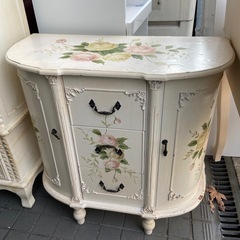 ロココ調　トールペイント　猫脚　アンティーク家具3点セットの画像
