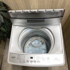 💥激安💥❗️配送•設置🉑❗️♻️処分撤去♻️高年式AQUA 4.5KG洗濯機　AQW-S4P 2023年の画像
