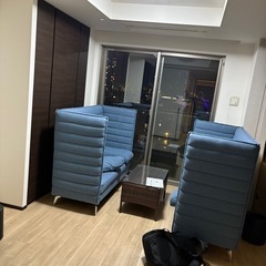 ハイビス ハイバックソファー 2人掛け×2の画像