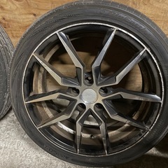 レアマイスター サフレディ 19インチアルミホイール 225 45R19 夏タイヤ付き 19インチ PCD114.3 5穴 7.5JJ インセット47の画像