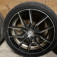 レアマイスター サフレディ 19インチアルミホイール 225 45R19 夏タイヤ付き 19インチ PCD114.3 5穴 7.5JJ インセット47の画像