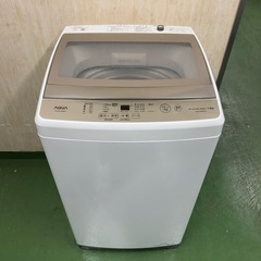 R13  アクア　クリアガラストップ　22年製　洗濯機　7㌔　冷蔵庫　安い　の画像