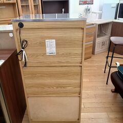 ★リユースのサカイつくば店★TK6786  レンジ台 ブラウン H120×D45×W60 クリーニング済みの画像