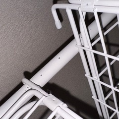 バスケット付き伸縮スタイルランドリーラック BSSL-860R アイリスオーヤマの画像