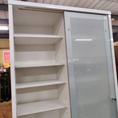 【愛品倶楽部柏店】松田家具 大型収納ボード サブリナ スライドのガラス扉1枚欠品の画像