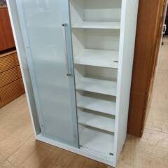 【愛品倶楽部柏店】松田家具 大型収納ボード サブリナ スライドのガラス扉1枚欠品の画像