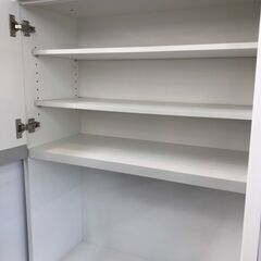 【ジャングルジャングル岩出店】【B162】食器棚 ホワイト  幅119.5cm×奥行50cm×高さ200cm 中古 家具 和歌山 岩出市 紀の川市 海南市の画像