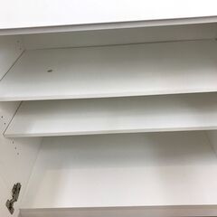 【ジャングルジャングル岩出店】【B162】食器棚 ホワイト  幅119.5cm×奥行50cm×高さ200cm 中古 家具 和歌山 岩出市 紀の川市 海南市の画像