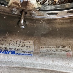 RAYS(レイズ)  VOLK RACING  RAYS ENGINEERING  17インチ　7.0JJ  オフセット+42 PCD100-4Hの画像