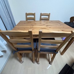 イケヤ　ダイニングテーブルセットの画像