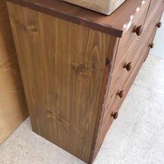 【ジャングルジャングル岩出店】【B163】整理タンス ブラウン 幅115cm×奥行43cm×高さ90cm 中古 家具 和歌山 岩出市 紀の川市 海南市の画像