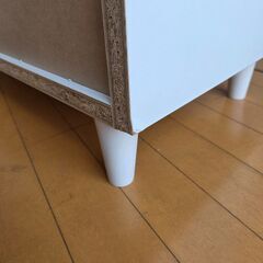 未使用訳あり 幅80 奥行39 高さ68.5 キャビネット 収納棚 リビング 収納 棚 ラック 扉付き リビングボード ローボード 北欧 シンプルの画像