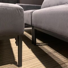 【展示品・未使用品】カウチソファ 2~3人掛け ソファ ベルベット調  🚚自社配送時💳代引き可🚚(現金、クレジット、スマホ決済対応)の画像