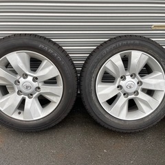 215/60r17 新車外し　新品タイヤ　150 プラド　 後期　純正ホイール　ハイエースサイズ　215/60/17 7.5j +25の画像