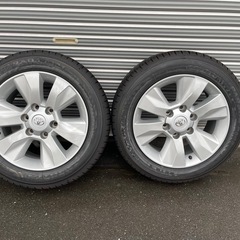 215/60r17 新車外し　新品タイヤ　150 プラド　 後期　純正ホイール　ハイエースサイズ　215/60/17 7.5j +25の画像