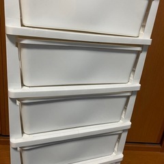 小さめ収納タンス　新品　白 　　の画像