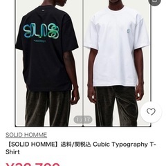 SOLID HOMME バックロゴ Tシャツ ブラック サイズ50（L相当）
の画像