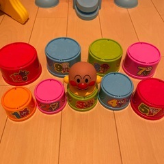 【美品】アンパンマン　天才脳つみかさねカップ　の画像