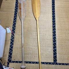 【カヌー 2人乗り】FRP製 約4.5m／オール2本付き／引き取り限定（帯広）の画像