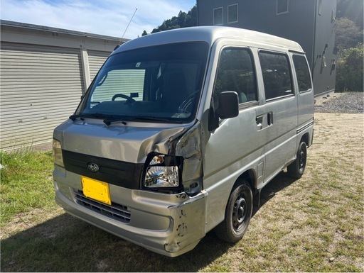 サンバーバン事故車(機関良好)カスタムベース に！コミコミ価格