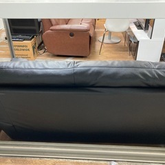 3人掛けソファ ブラック 中古の画像