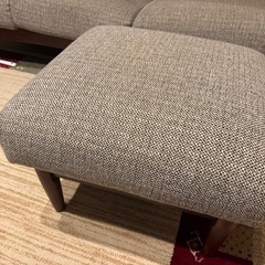 ニトリ　3人掛けソファ　オットマン付の画像